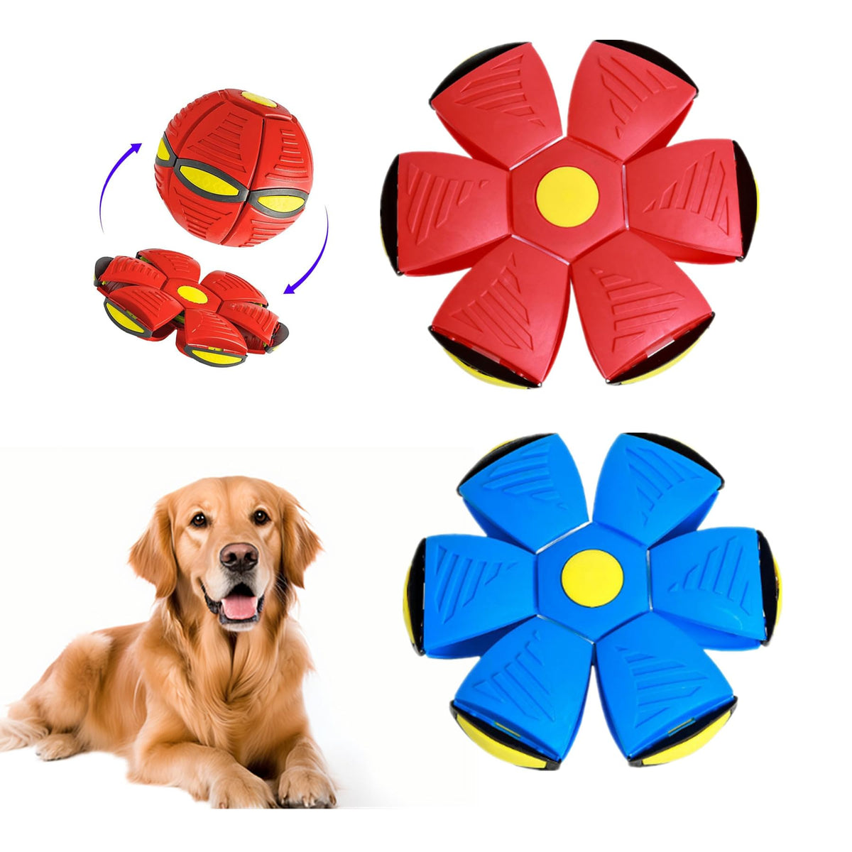 Alfyng Dual Play Dog Saucer Balls - 2 Pack