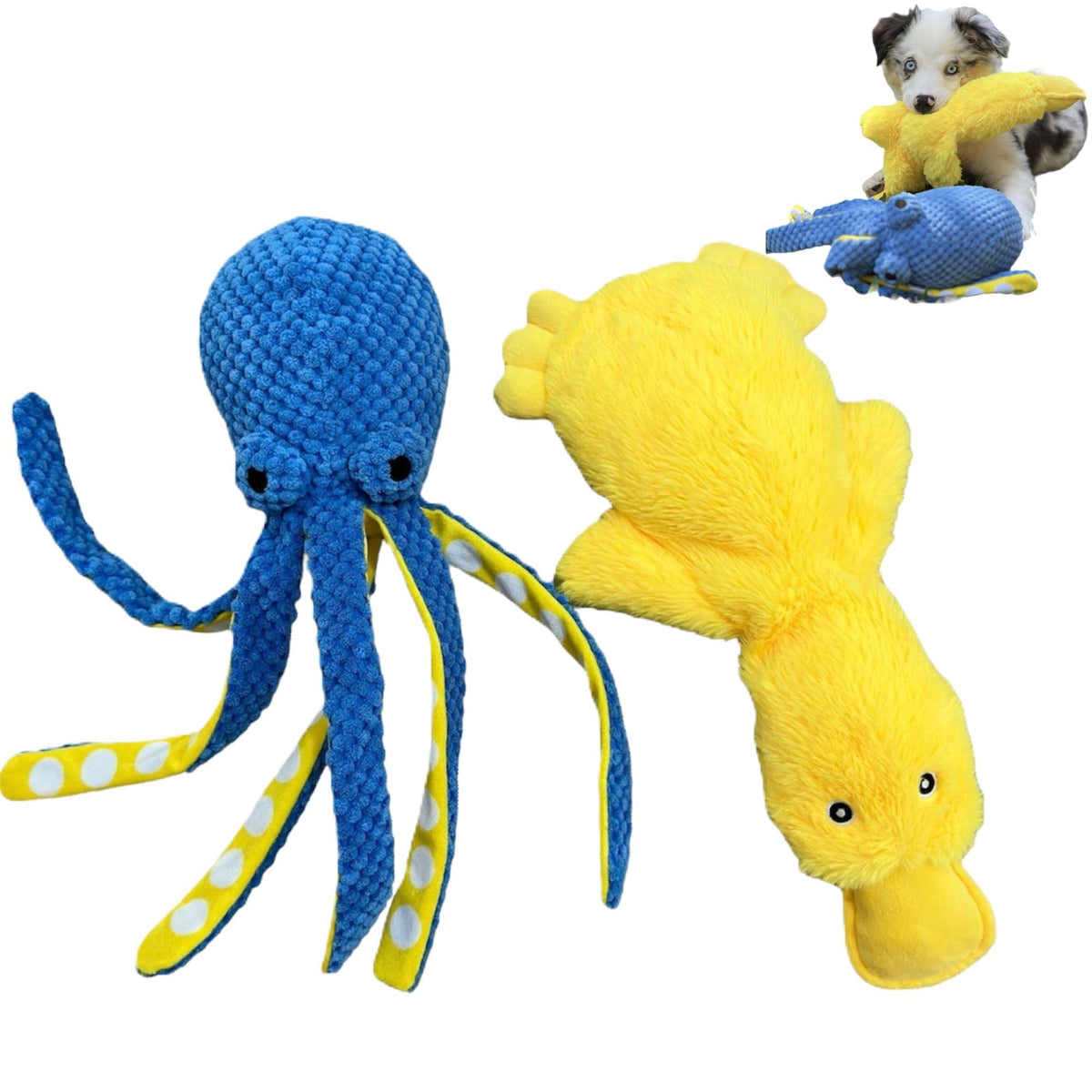 Duck and Octopus Dog Toys